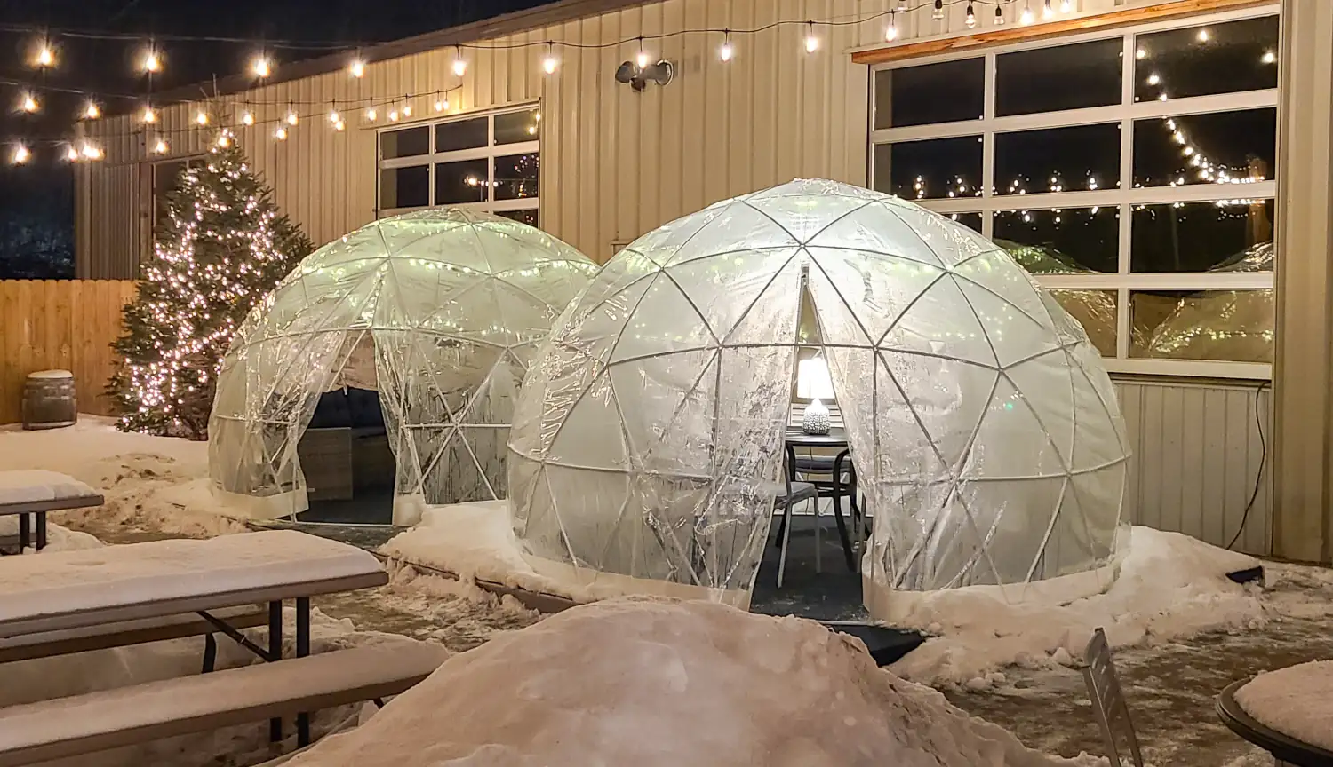 Igloos outside