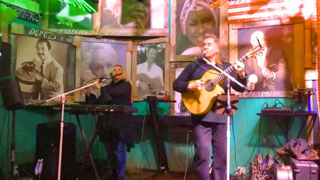 Tooty & the Motherplucker performing live acoustic music at Artisanal Brew Works restaurant in Saratoga Springs NY