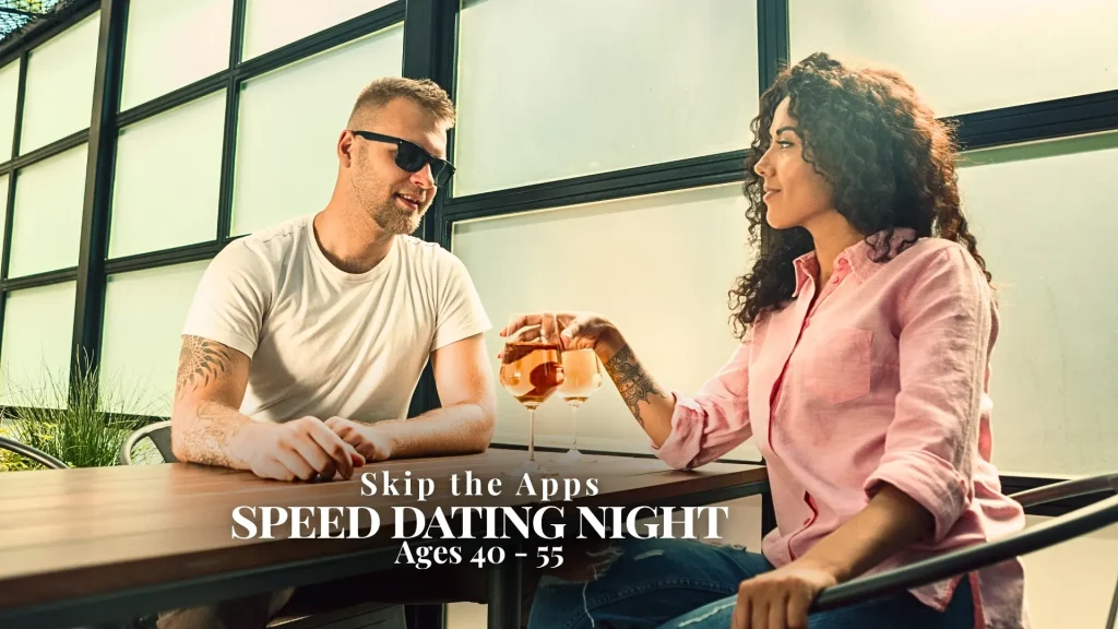 Speed dating event at Artisanal Brew Works in Saratoga Springs for ages 40–55