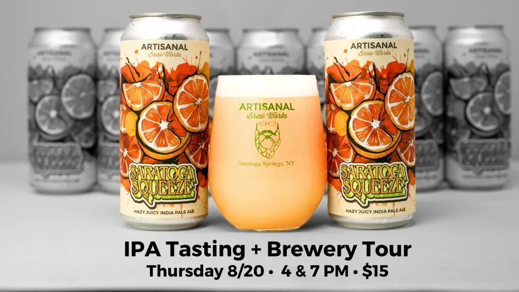 IPA tasting at Artisanal Brew Works in Saratoga Springs